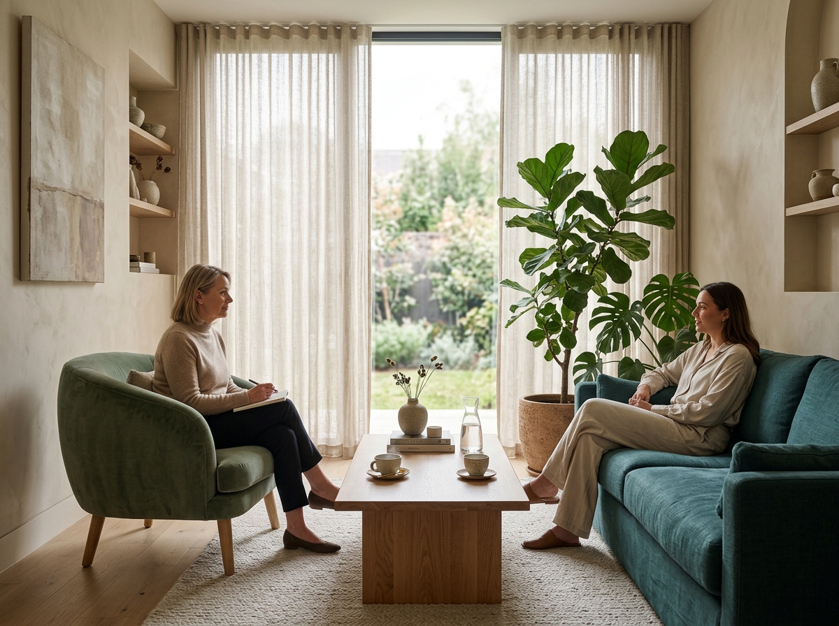 Therapy-X Soulful Healing serene consultation lounge in Kochi
